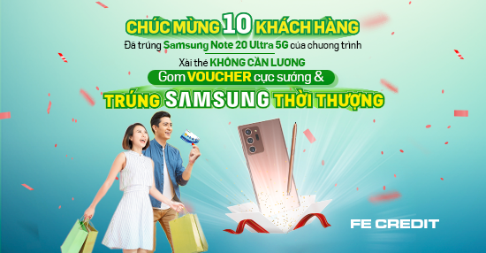 giải thưởng Samsung note 20 ultra 5G