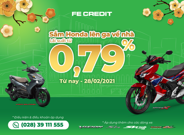 sắm Honda lên ga về nhà