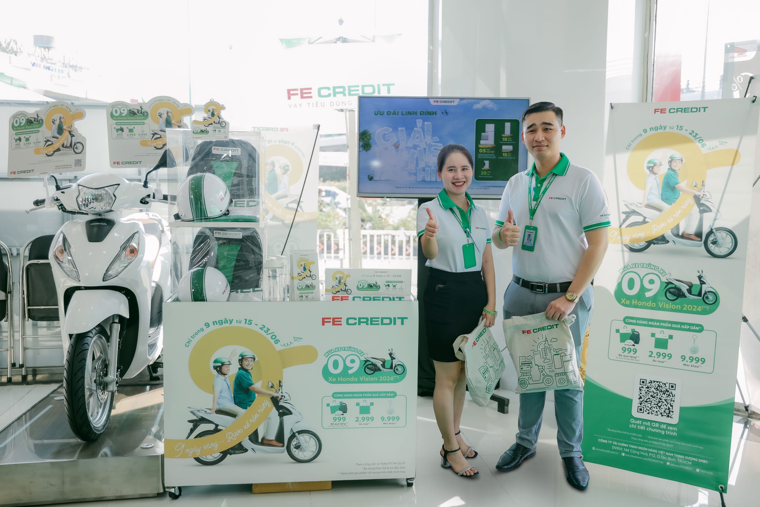 Từ đầu năm 2024, các chương trình ưu đãi được FE CREDIT triển khai liên tục, tối ưu lợi ích mang đến cho khách hàng. Ảnh: FE CREDIT