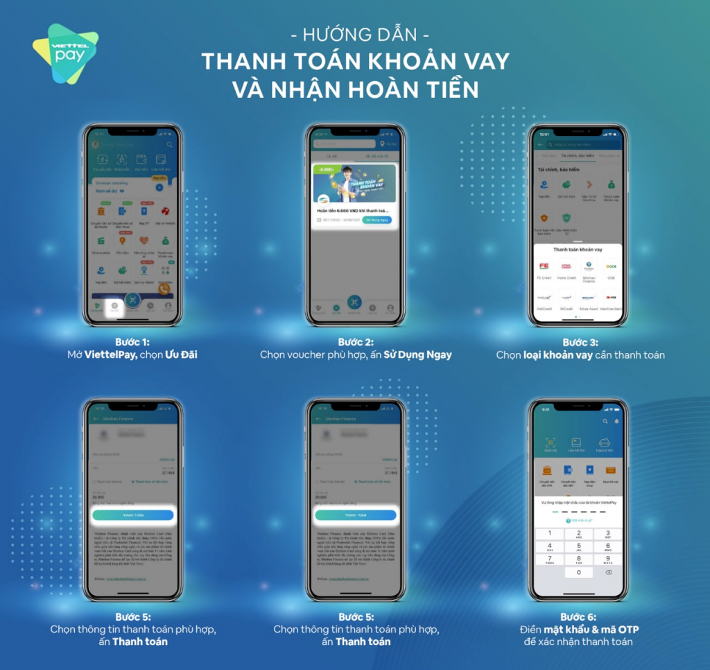 Hướng dẫn thanh toán khoản vay FE CREDIT trên ViettelPay