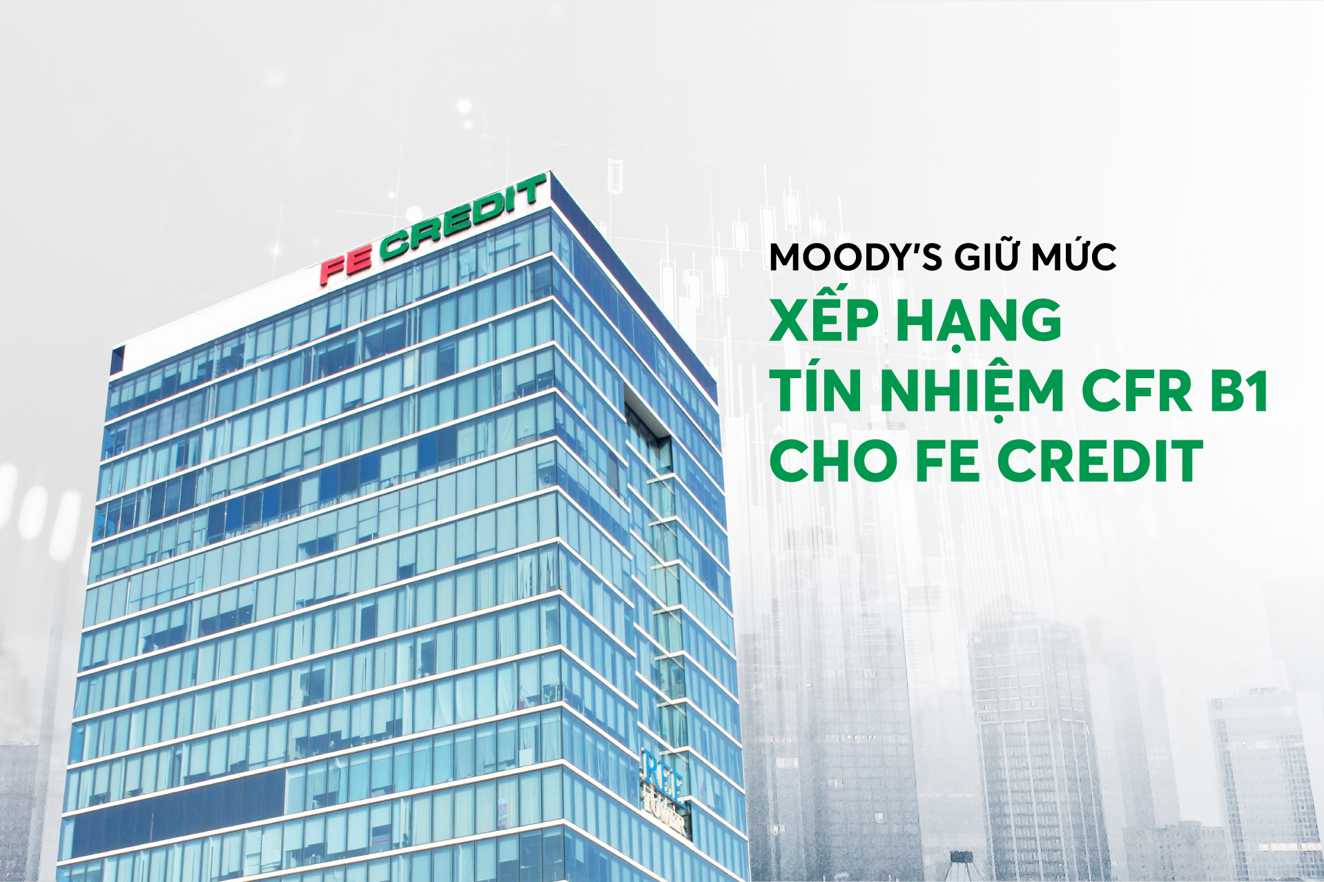 Moody’s giữ nguyên xếp hạng tín nhiệm của FE CREDIT ở mức b1